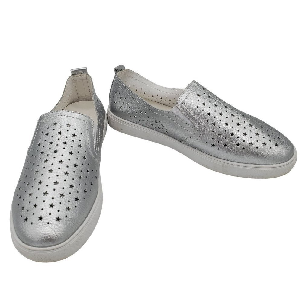 Unbranded Women's Silver Star Pattern Comfort Shoes Sneakers Size 40 - 41.5
